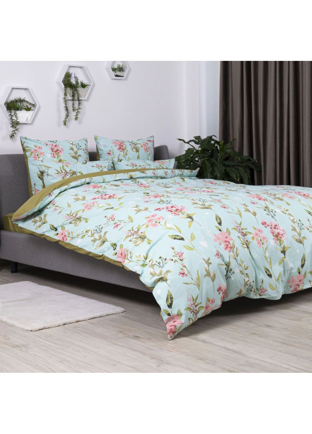 Сімейний комплект постільної білизни Бязь з наволочками 70*70 см, 115 гр/м2 М'ятна Феєрія М'ятний (20560150215) ТЕП (366036776)