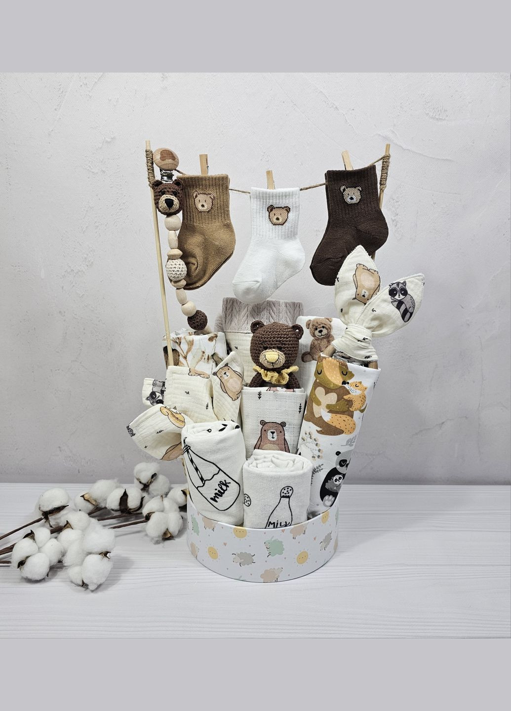 Букет из пеленок для младенцев a.l.babybox Лесная мелодия No Brand (338837884)