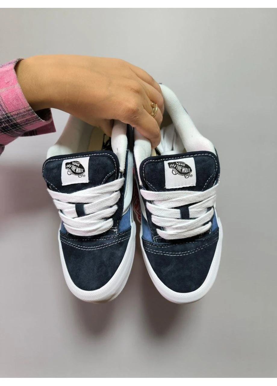 КРОСІВКИ ЖІНОЧІ VANS KNU SKOOL BLUE WHITE ВАНС КНУ СКУЛ БІЛІ No Brand білі демісезони (392022437)