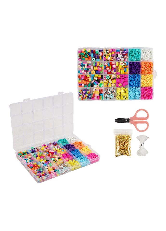 Набор для творчества "Бисер" 1199-82 бусины, резинка, ножницы, пластиковая коробка Bambi (334142482)