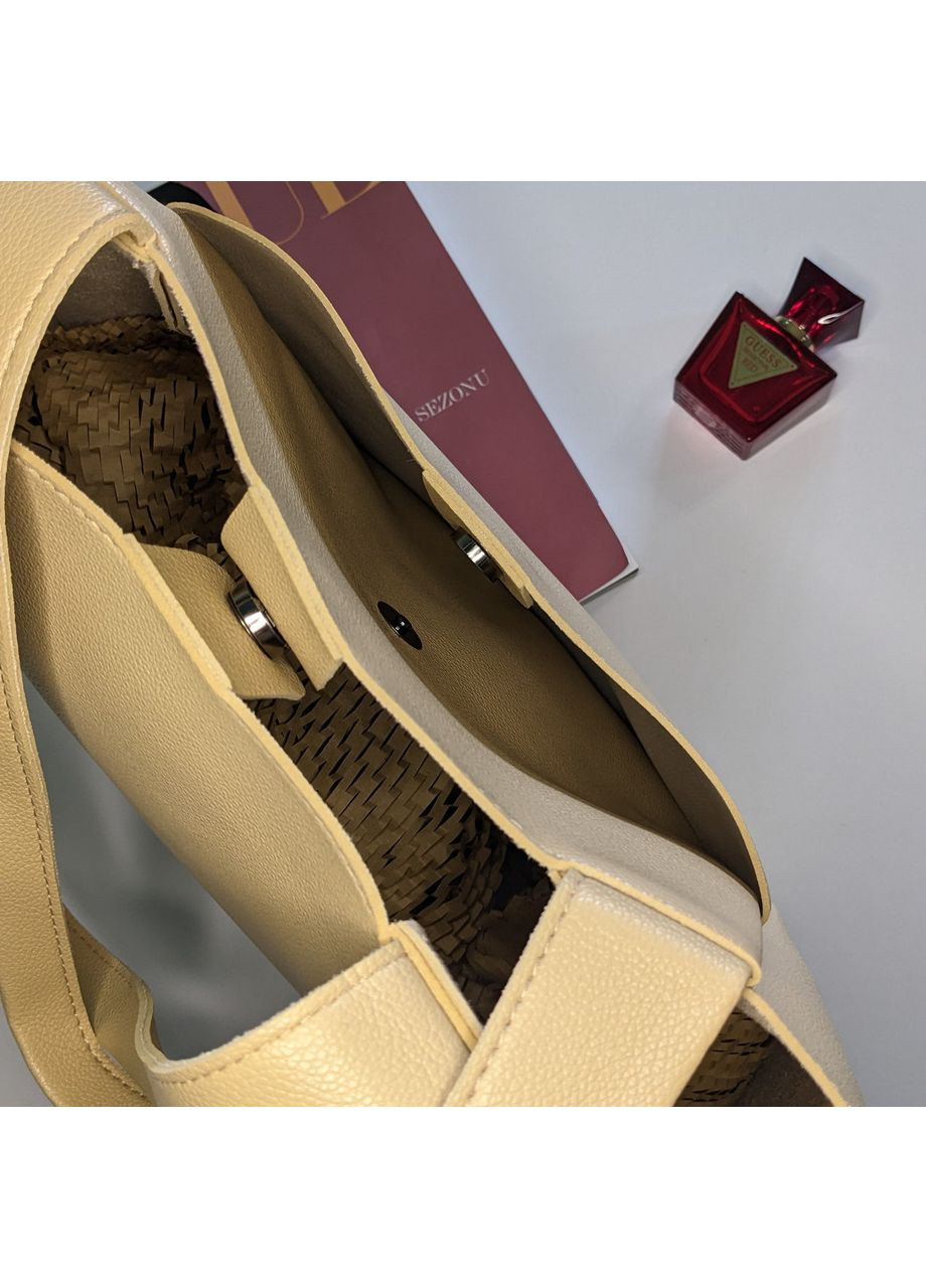 Качественная большая женская сумка, шопер из экокожи черного цвета No Brand (362588280)