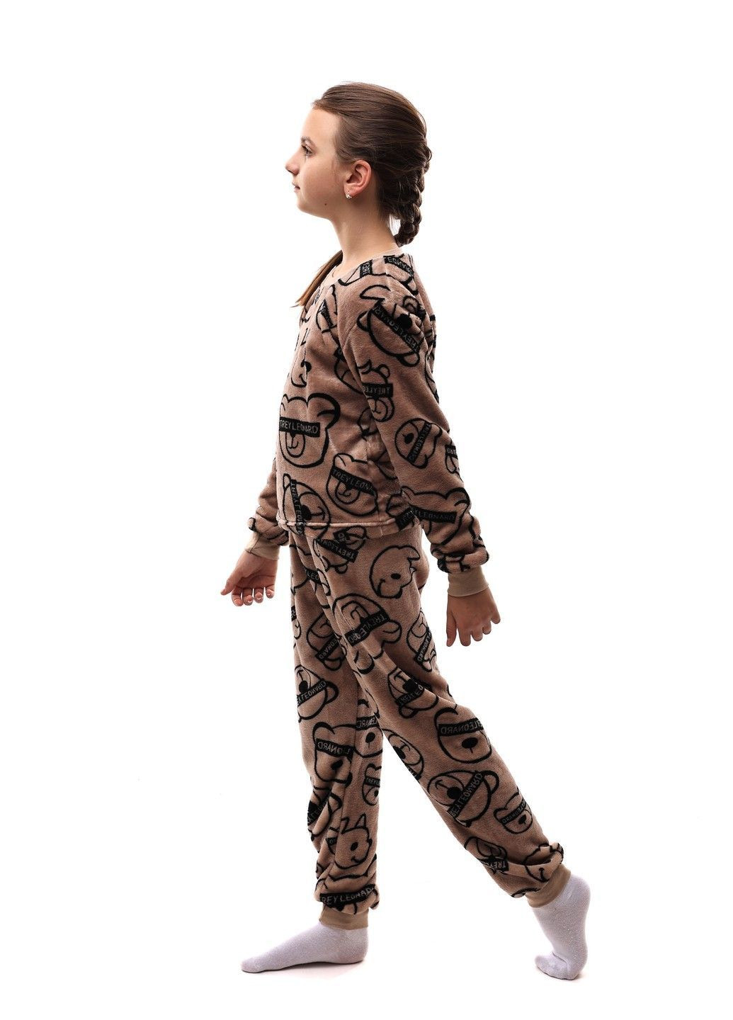 Бежева піжама для дівчинки підлітка No Brand