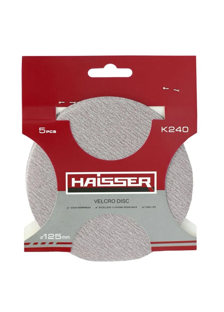 Круг шлифовальный самоклеящийся 125 мм k 240, нр 5шт. Haisser (315555448)