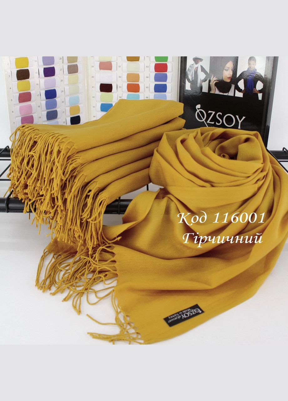 Шарф однотонный "Луиза" горчичный 116001 Husta (322502341)