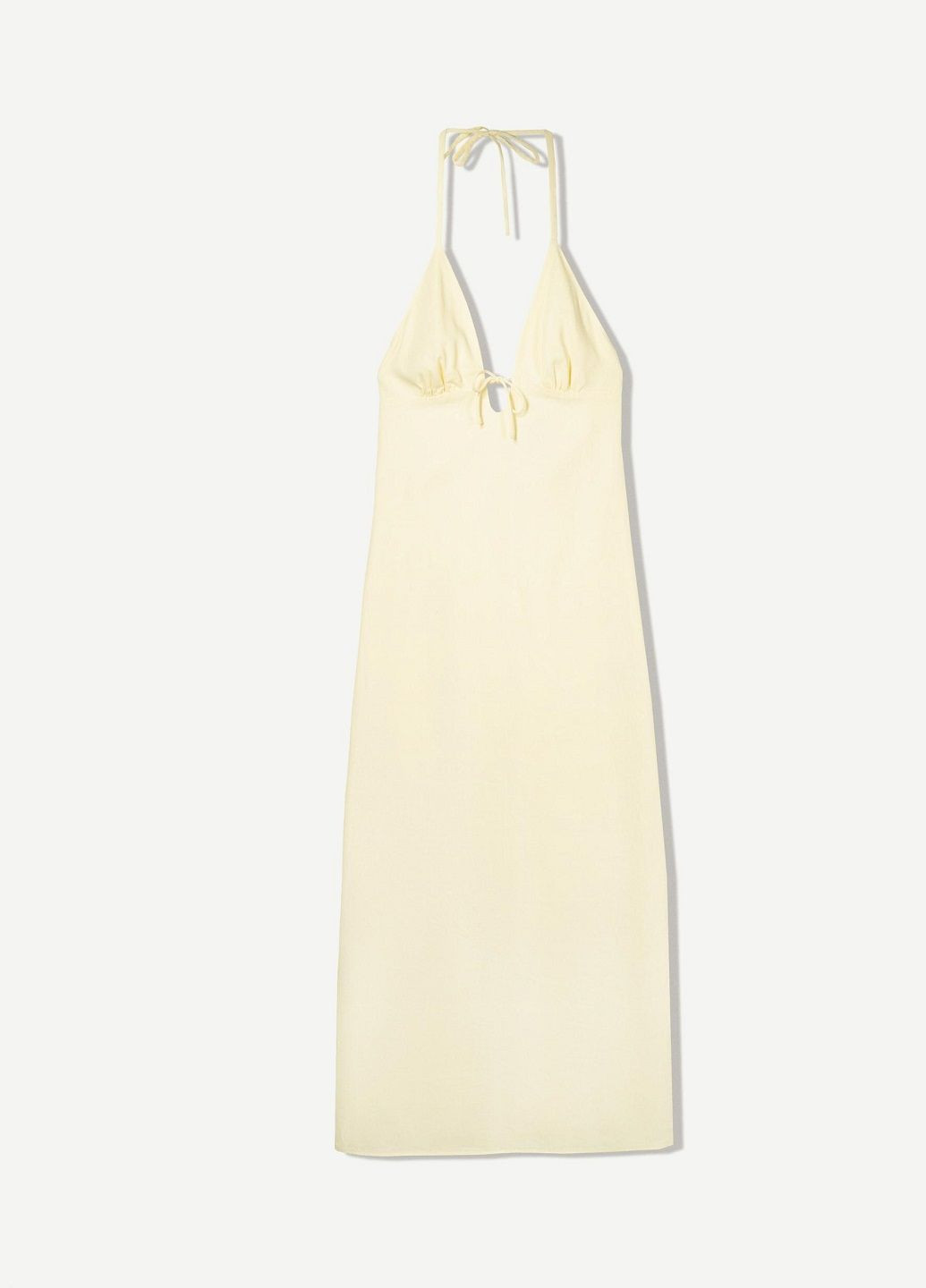 Бежевое повседневный платье Bershka однотонное