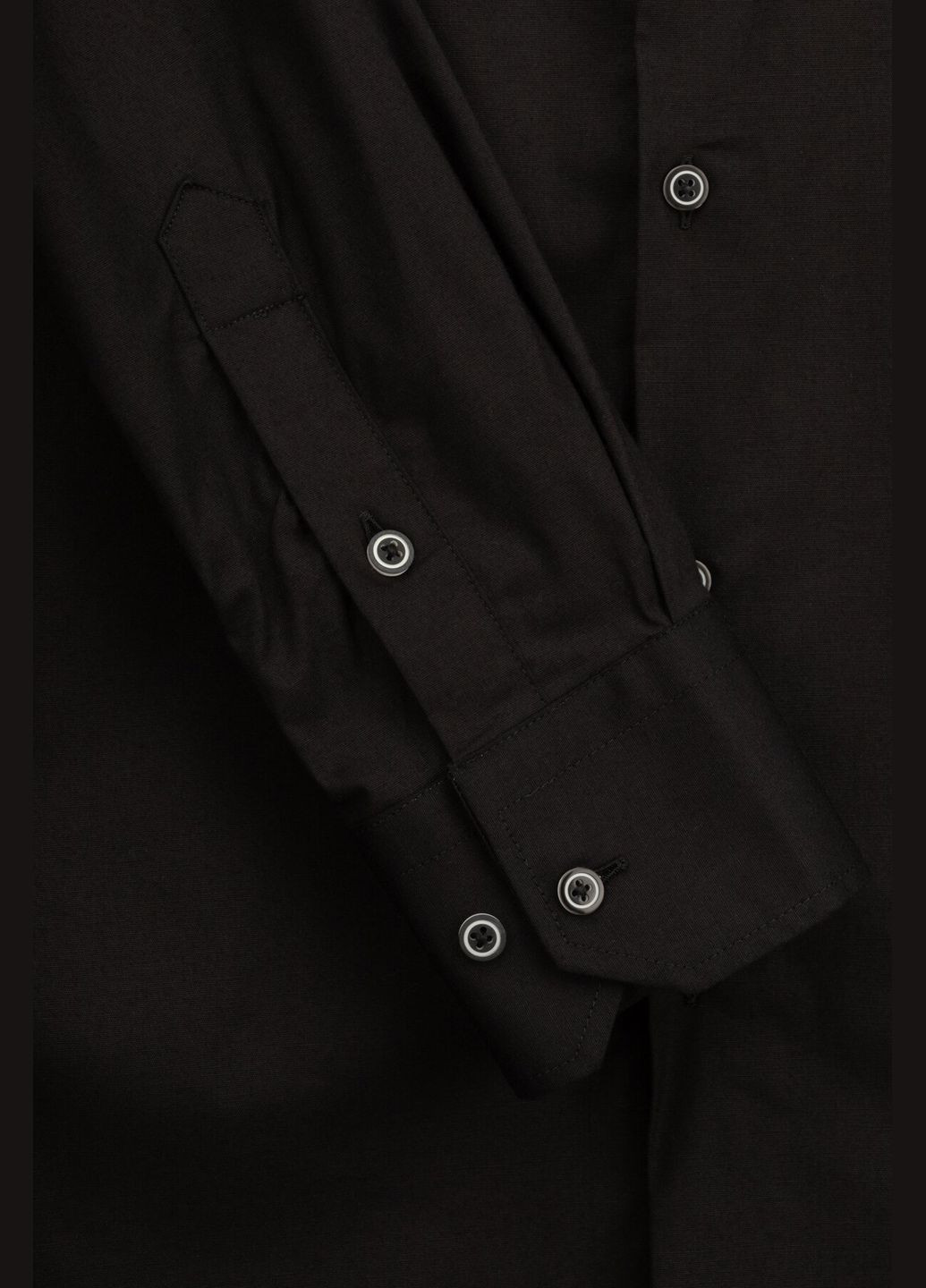 Черная рубашка однотонная Redpolo