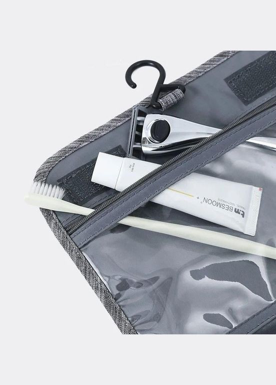 Дорожная сумка подвесная косметичка органайзер для косметики серая Unbranded (341288596)