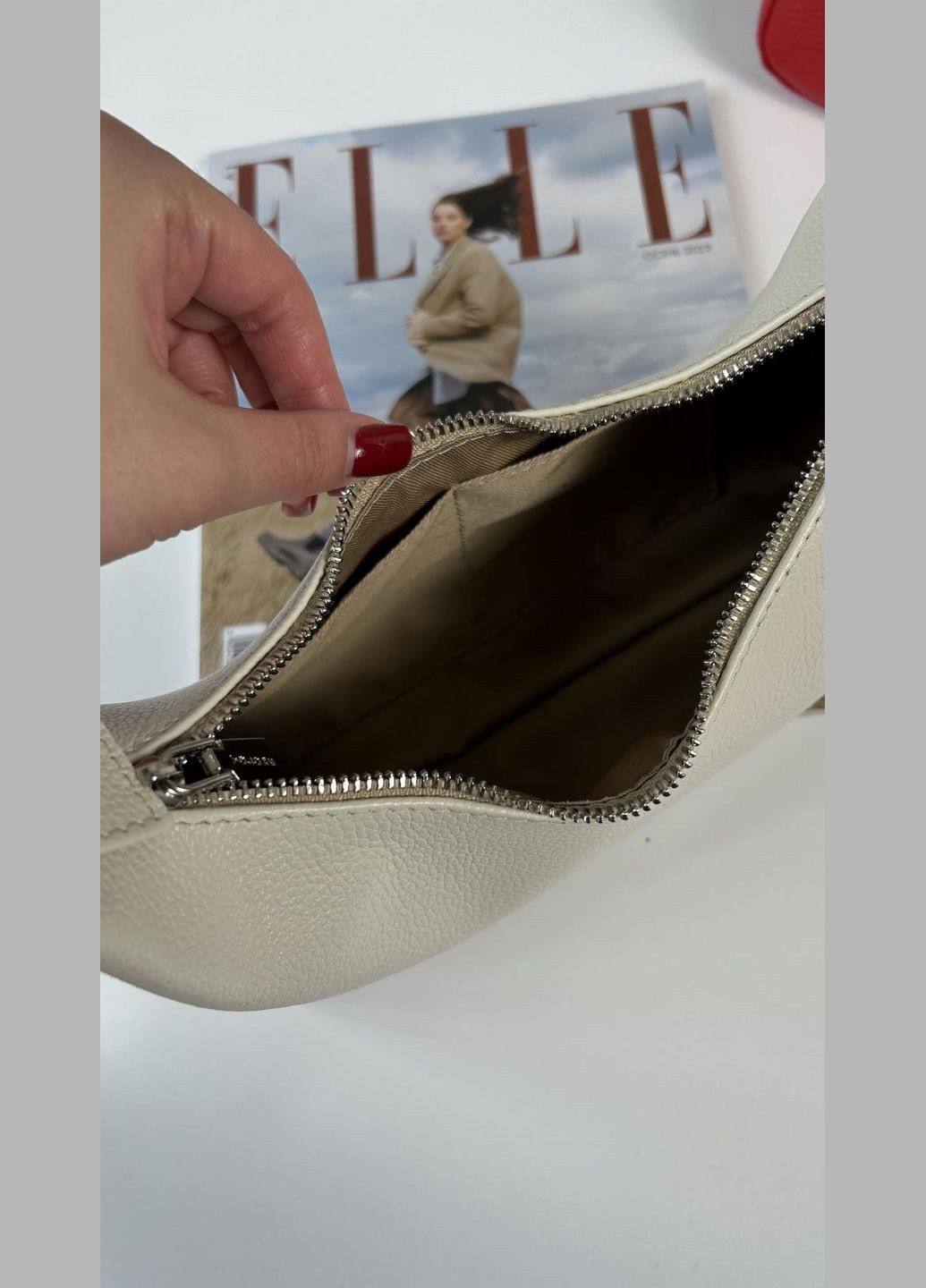 Сумка кожаная женская функциональная бежевая NIUNIU (296662344)