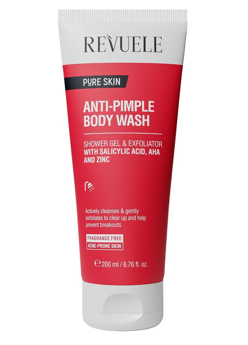 Гель очищающий для тела Anti Pimple против прыщей 200 мл REVUELE Гель очищуючий для тіла (337991228)