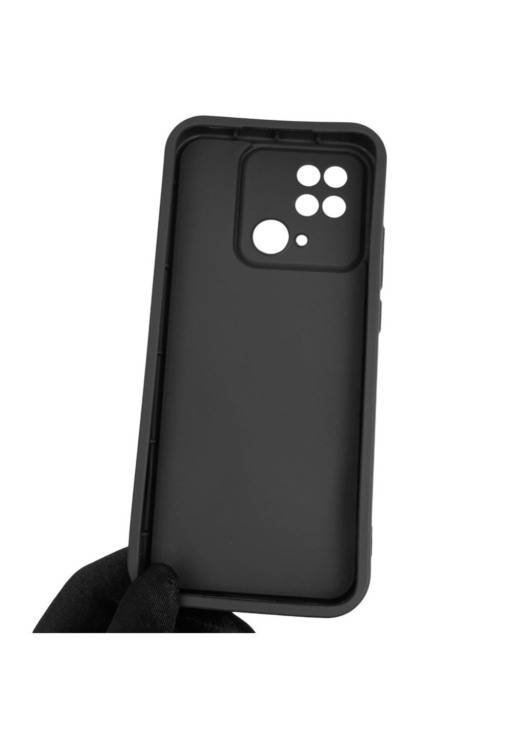 Чохол силіконовий Soft Touch з 3D принтом для Redmi 10C чорний (Повний захист камери) Xiaomi (371653084)