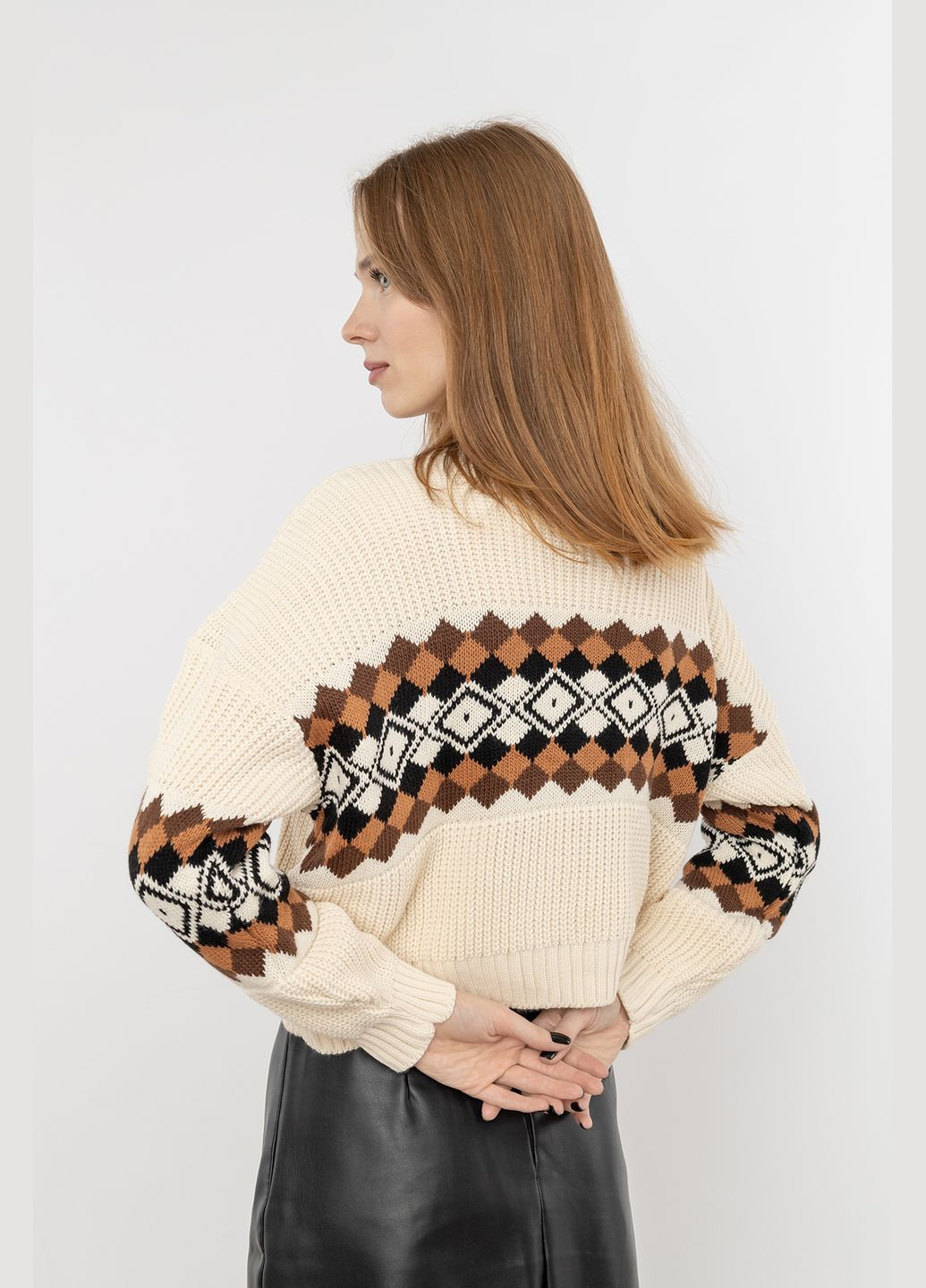 Женский джемпер цвет бежевый CB-00233453 Remina (307839867)