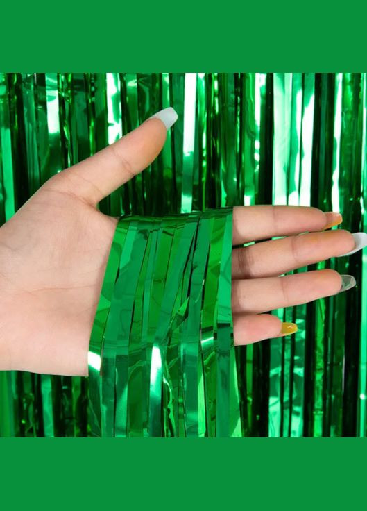 Дождик для фотозоны 3 м на 1 м зеленый Jannet Дощик (316580241)