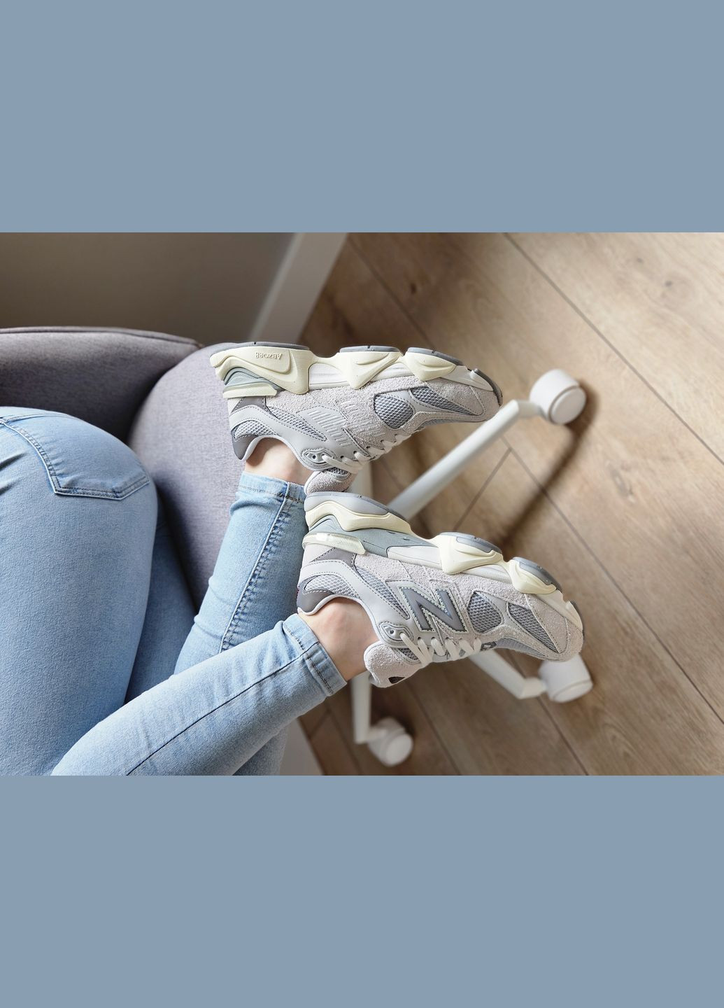 Кроссовки женские и мужские No Brand 9069 x Joe Freshgoods sea salt mindful grey | Нью Беланс 9060 серые демисезоны (316504436)