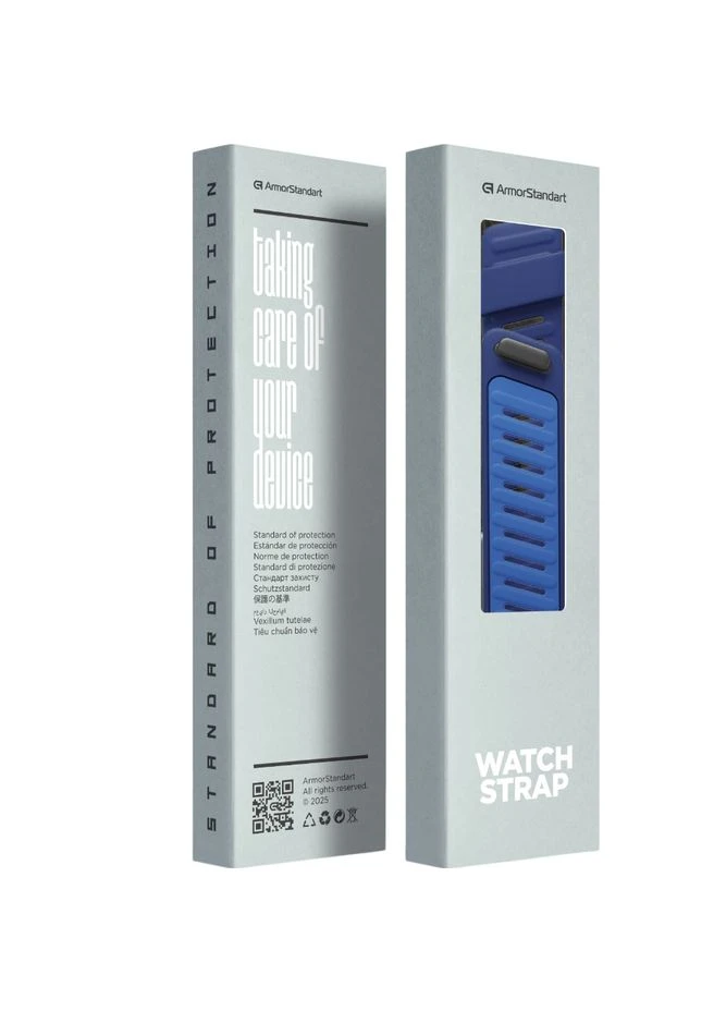 Ремінець Silicone Tech для Whoop 5.0 / MG Dark Blue with Black (ARM90100) ArmorStandart (386303732)