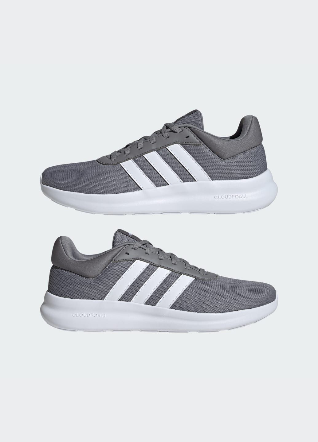 Серые летние кроссовки lite racer 4.0 adidas