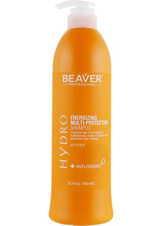 Тонизирующий мультизащитный зампунь с UV-фильтром Hydro Shampoo 768ml (489299-191399) Beaver Professional (368663252)