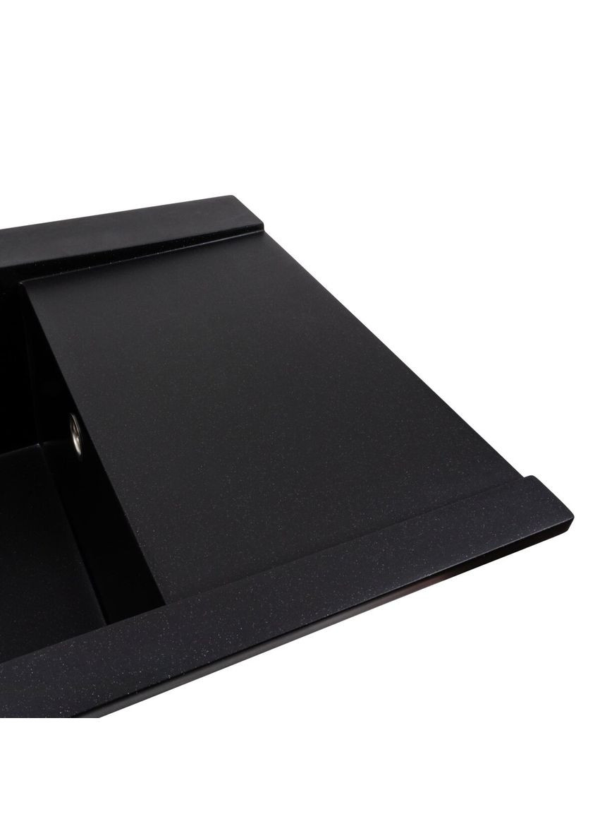 Гранитная мойка для кухни 9651 ATLAS матовый Черный металлик Platinum (336938549)