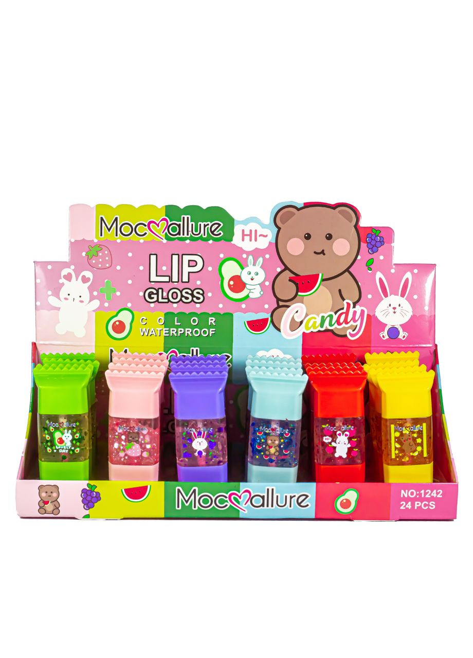 Блеск для губ с проявляющим цветом конфета 1242 (6шт в ассортименте) Mocallure (302965203)