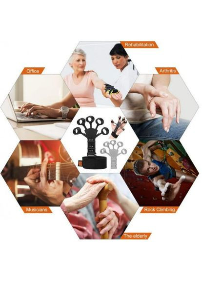 Силиконовий еспандер тренажер для пальців Сірий (М4900054) No Brand (300579962)