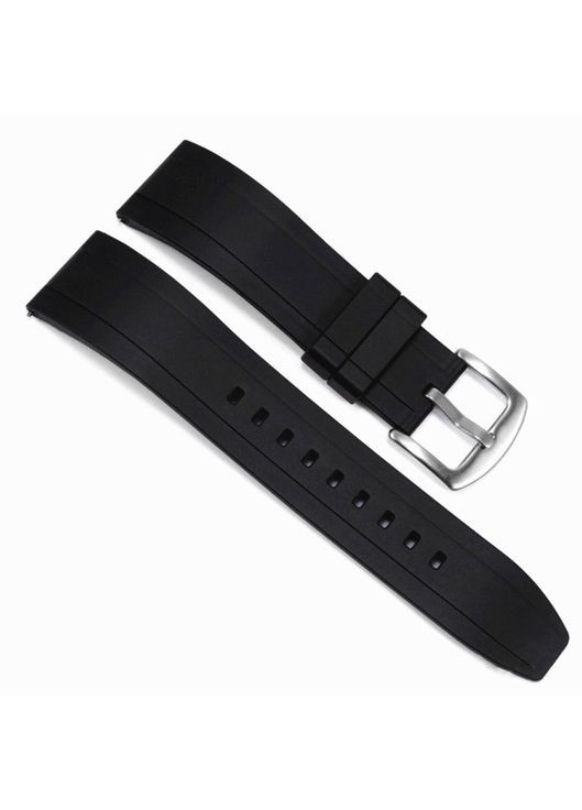 Каучуковый ремешок для наручных часов. Ширина: 20 мм, 22 мм. Черный цвет 22 мм No Brand (371137516)