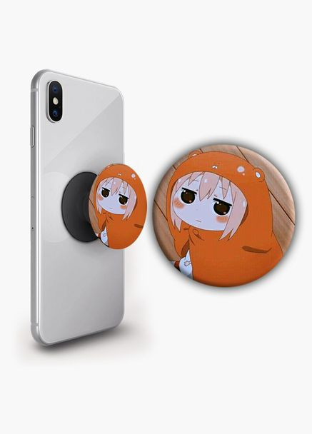Держатель для телефона PopSockets Аниме Дволика сестричка Умару #03 Черный No Brand (304503029)
