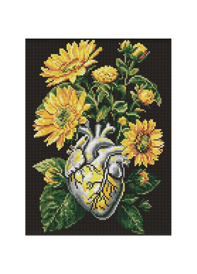 Алмазная мозаика "Подсолнухи и сердце" ©art_selena_ru AMO20178, IDEYKA (372374414)