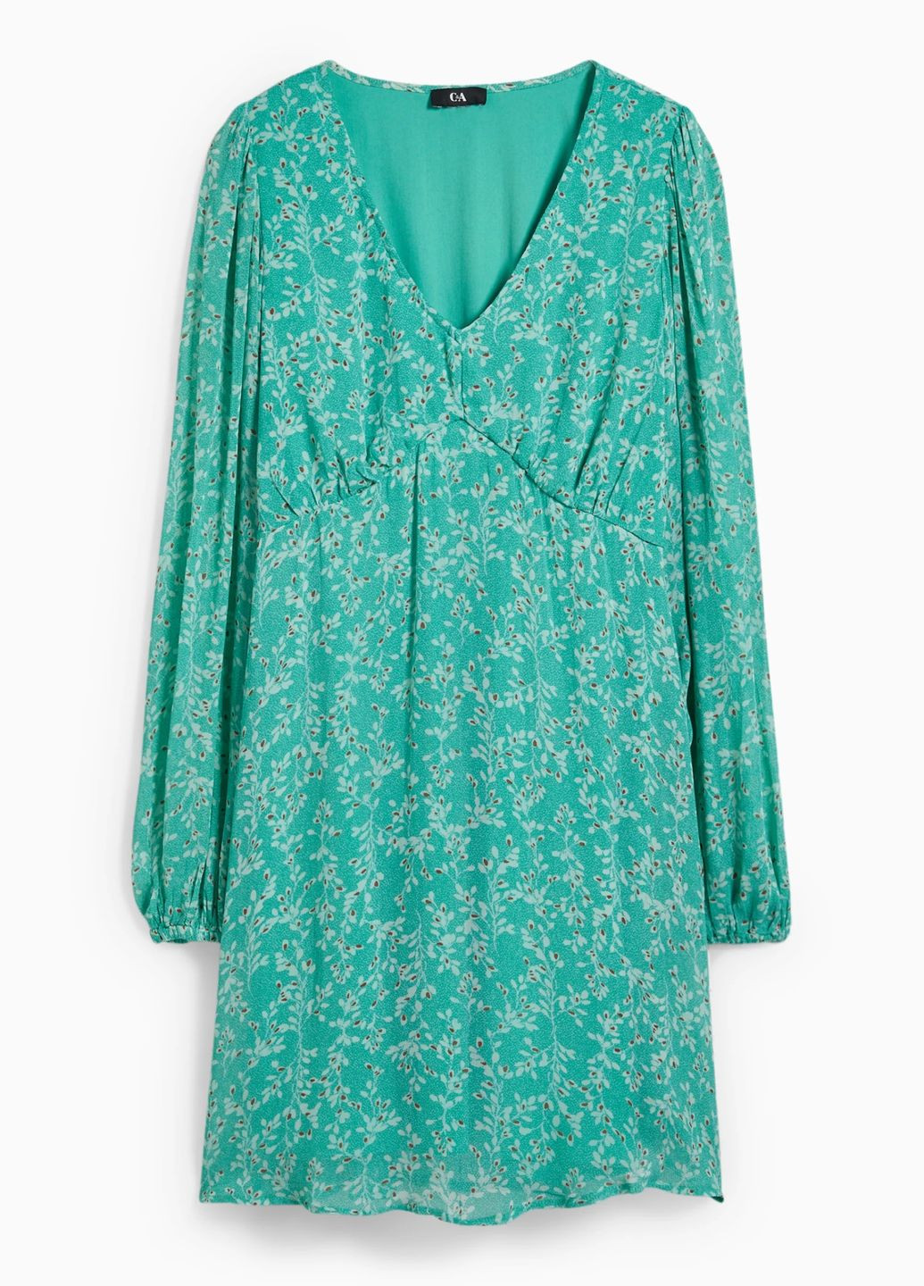 Зелена кежуал шифонова сукня C&A однотонна