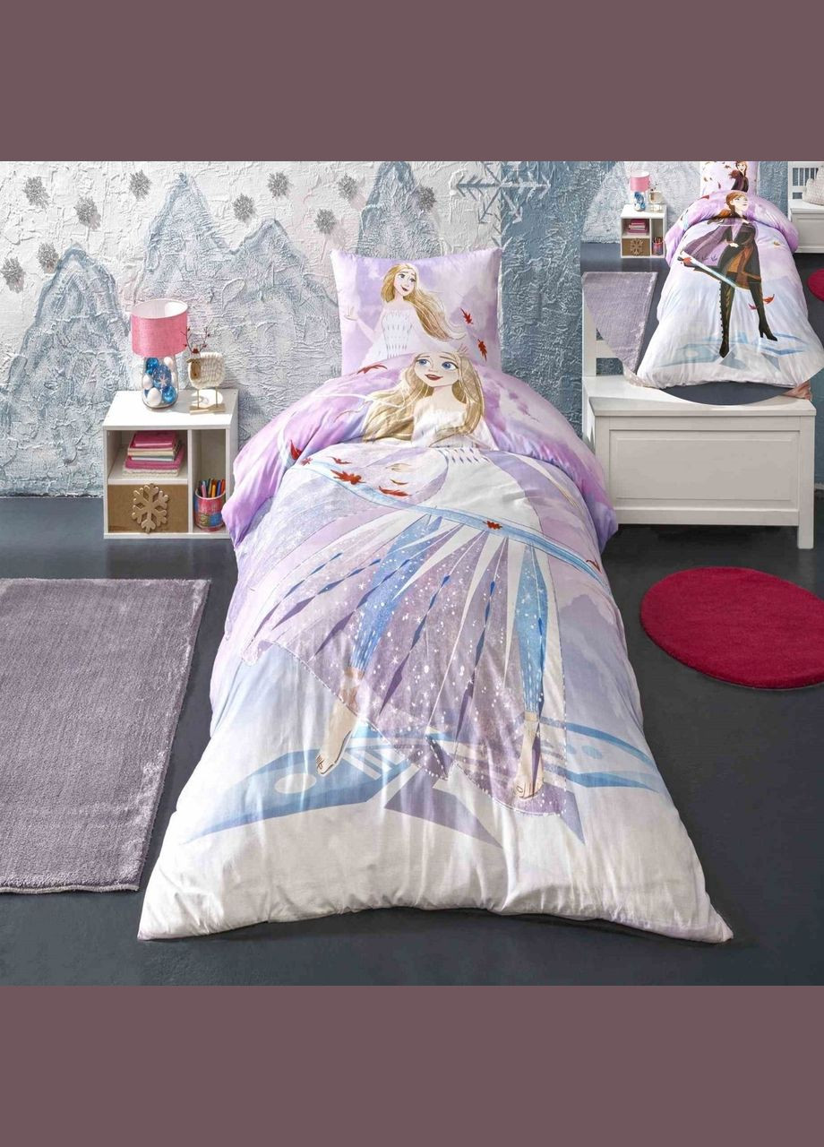 Детское постельное белье полуторное з простыней на резинке Ранфорс Disney Frozen Breezy T31855 Tac (316080200)