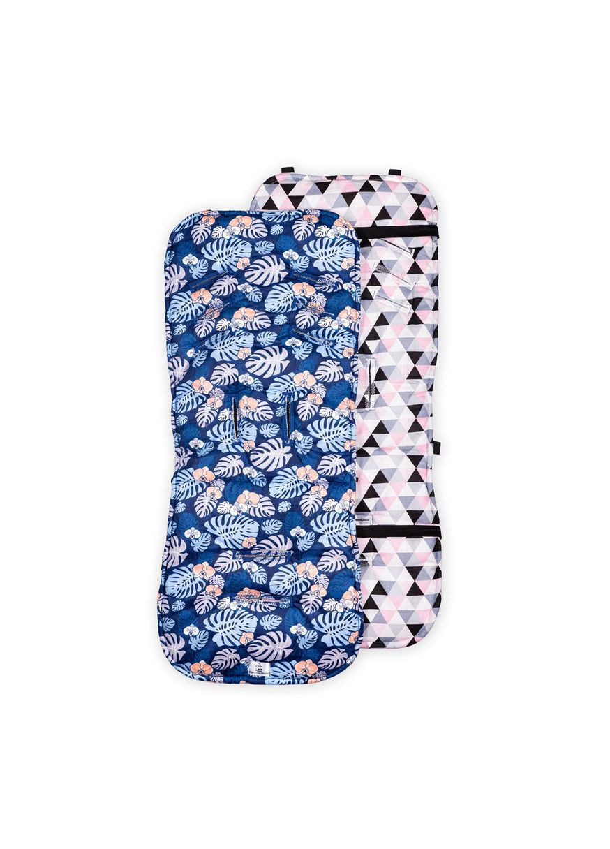 Комбінований демісезонний матрац у візочок листя на синьому матрац у візочок листя на синьому 80 Ріпка