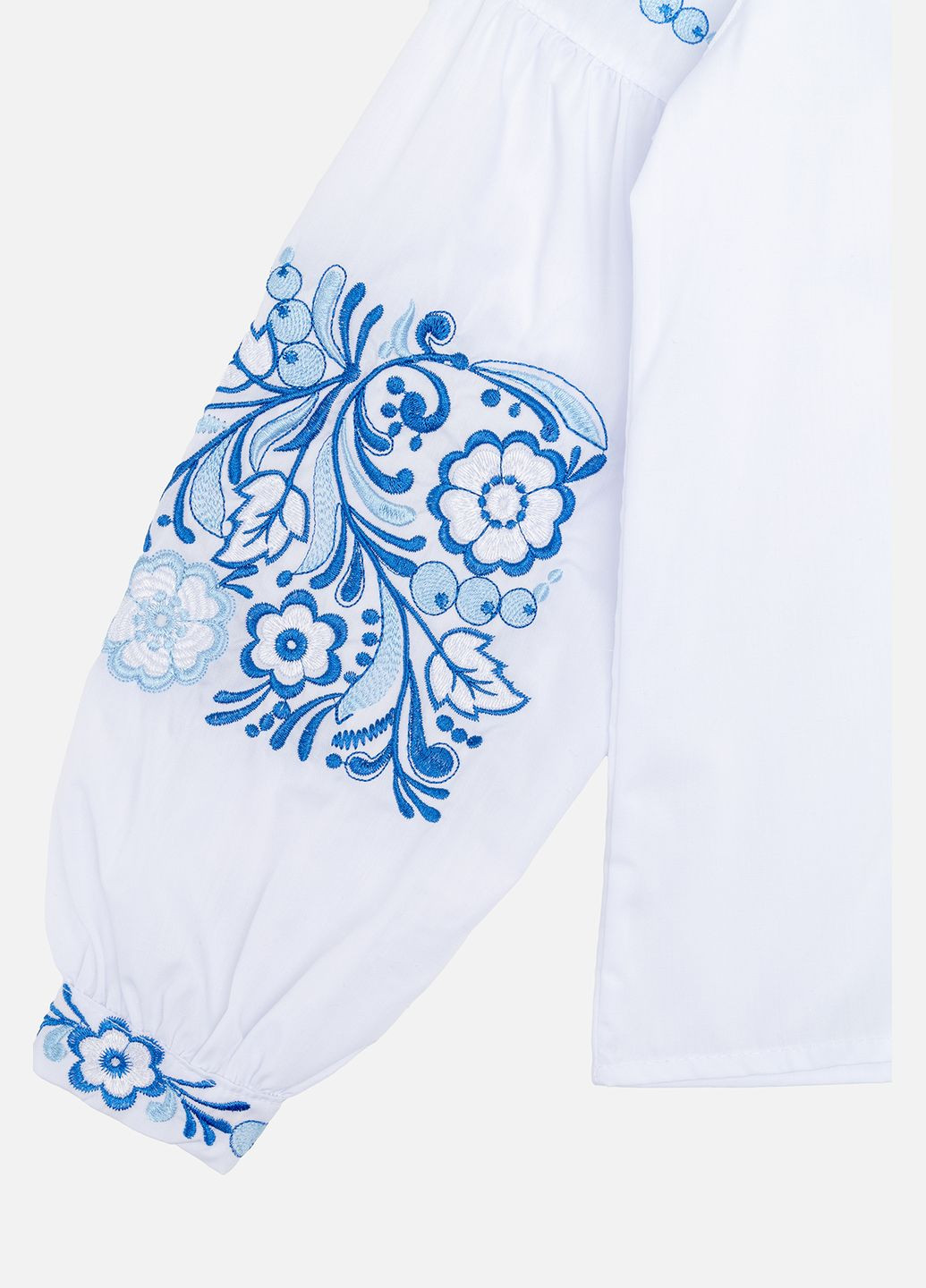 Вышиванка с длинным рукавом для девочки цвет белый ЦБ-00246419 No Brand (283608783)