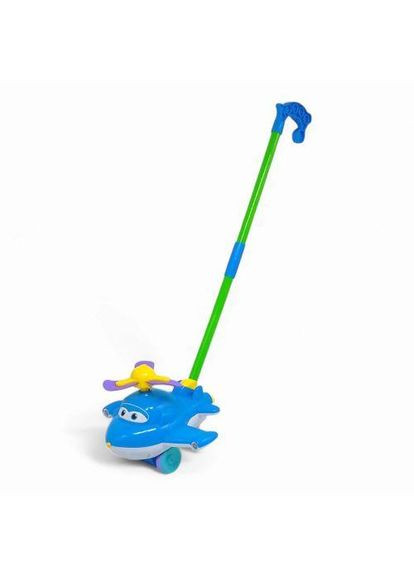 Каталка з ручкою "Літак", світло (синя) (261236) MIC (362209551)