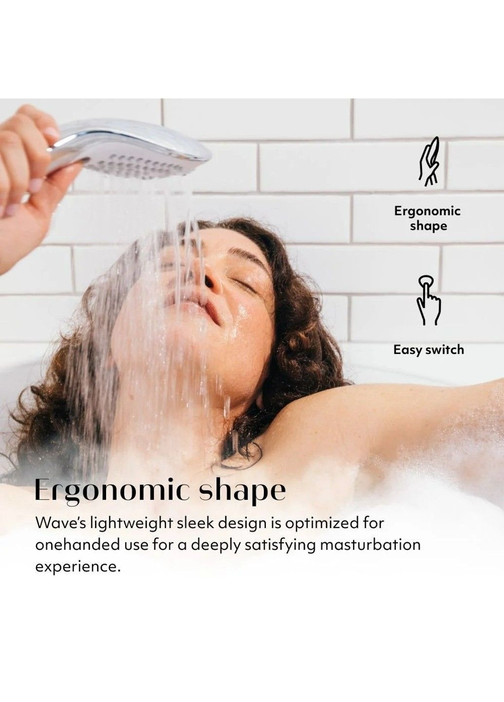 Насадка на душ для мастурбації Wave, біла Womanizer (289783434)
