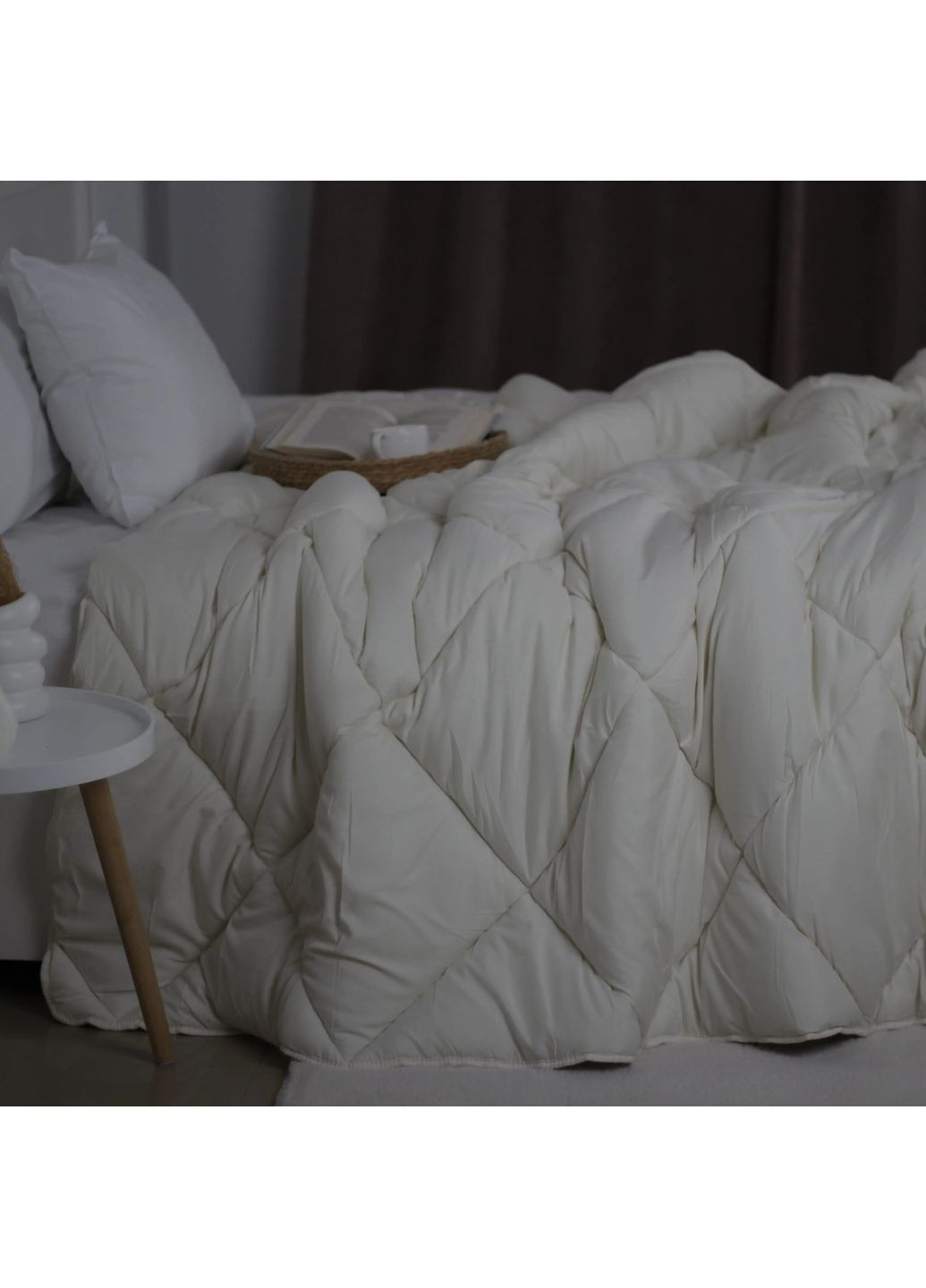 Зимова полуторна ковдра 150*205 см, 450 гр/м2 гіпоалергенна Alaska Молочна (26200150205) ТЕП (362537659)