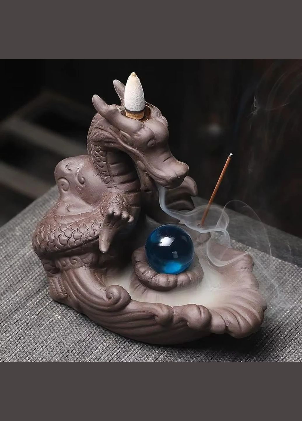 Подставка для благовоний Back Flow "Дракон и Сфера" (14х16х10 см) No Brand (316718908)