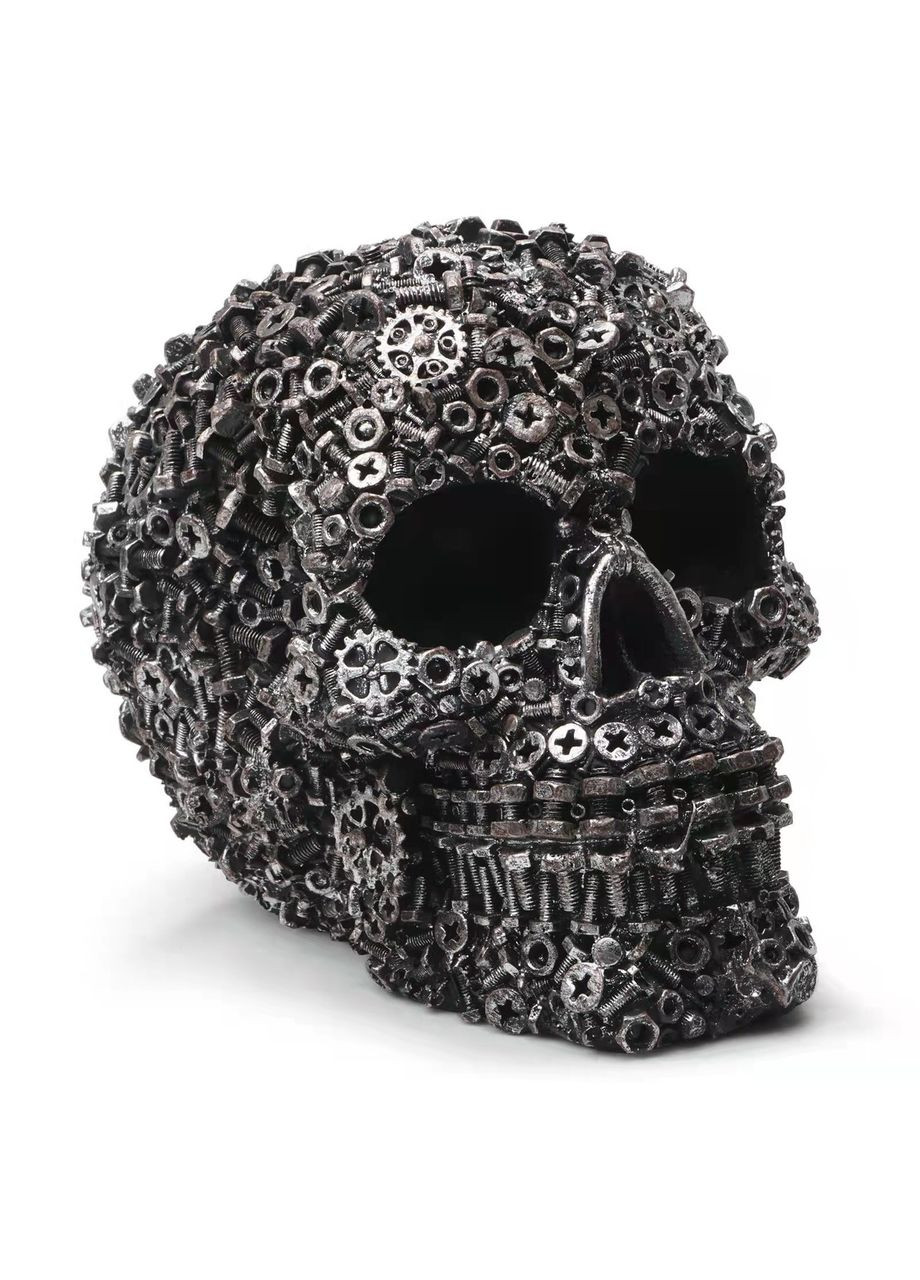 Статуетка MiniDeal у стилі стімпанк "Череп. Срібло" No Brand (338616502)