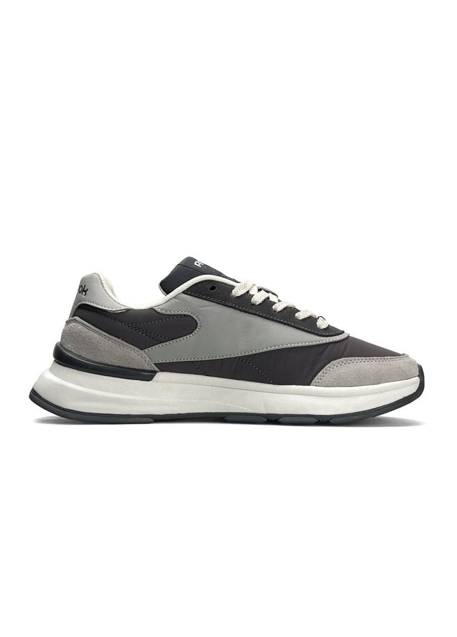 Серые демисезонные кроссовки мужские reebok No Brand Classic Grey White