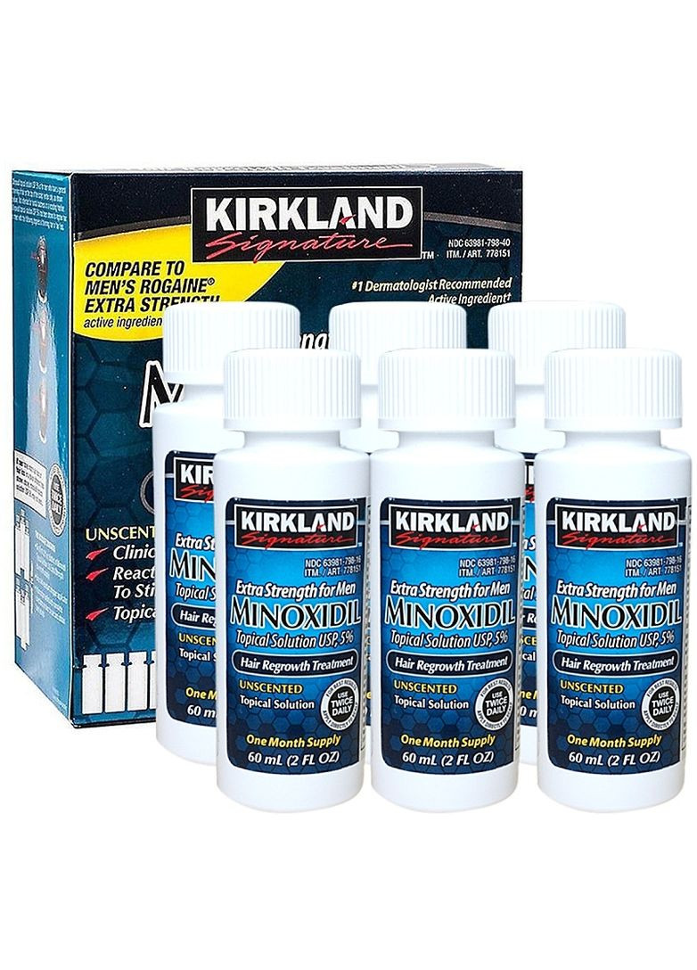 Лосьйон для росту волосся та бороди Міноксидил 5% Minoxidil 5% Extra Strength For Men Hair Regrowth Treatment 60ml (2-1088070) Kirkland (370276386)