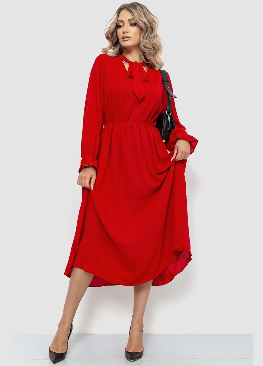 Красное платье нарядное, цвет темно-коралловый, Ager