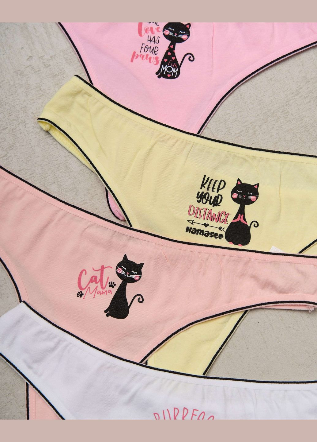 Женские стринги с контрастным ободком 5 шт. Nicoletta (322126732)