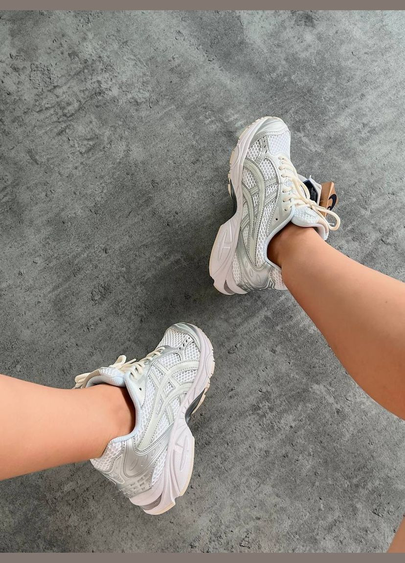 Жіночі кросівки Asics Gel-Kayano 14 white Silver No Brand срібні літо (329687942)