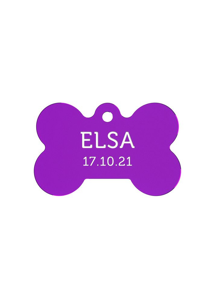 Адресник для собаки Purple 30x20мм Ekostar (367609559)
