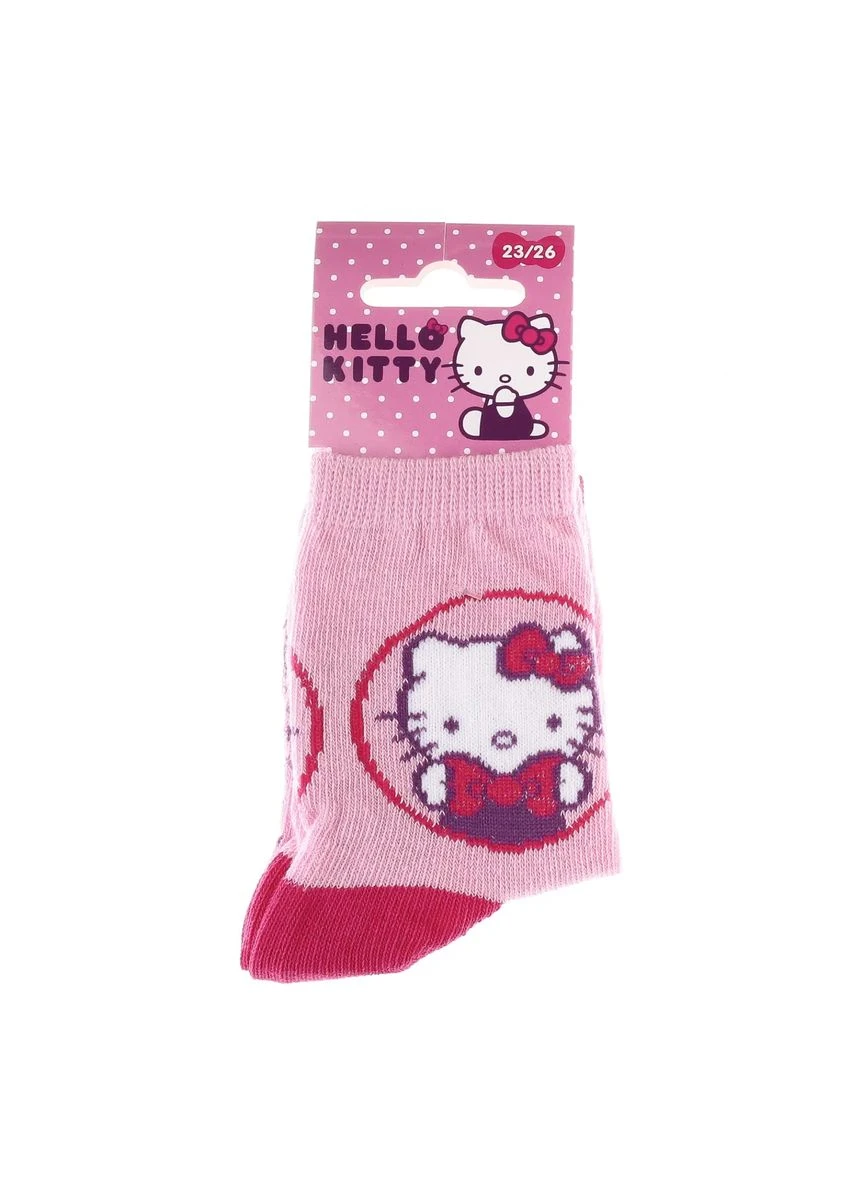Шкарпетки хлопок 19-22 бледно-розовый Hello Kitty HELLO KITTY TETE HK + ECRITURE (400380612)