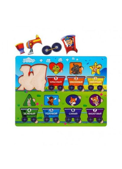 Деревянная игра сортер "Паровоз, геометрические фигуры" MIC (318018345)