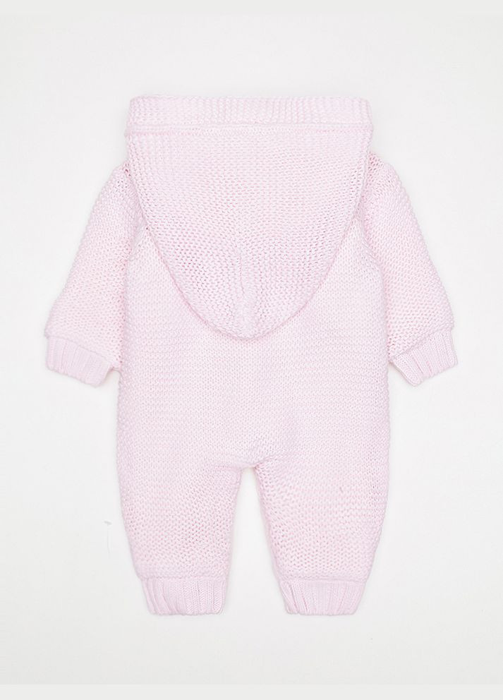 Комбинезон утепленный для девочки на молнии с капюшоном цвет светло-розовый CB-00219794 Caramini (314910610)