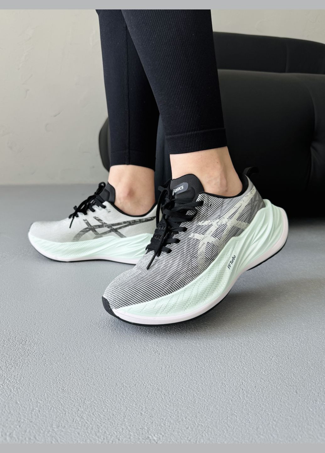 Кроссовки женские Asics Superblast Grey Blue | Асикс Супербласт серые No Brand серые демисезоны (341551518)