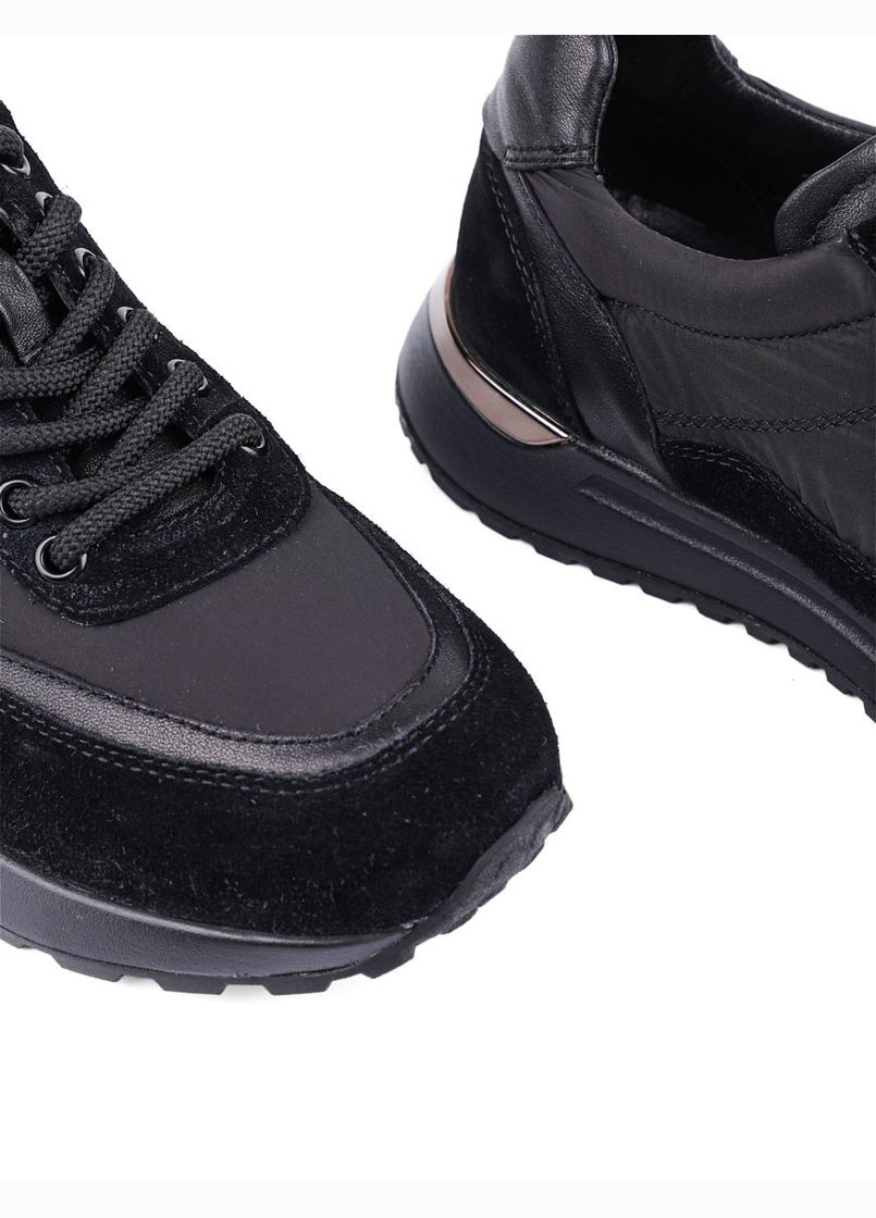 Чорні всесезонні жіночі кросівки jr683-20 чорний тканина Attizzare