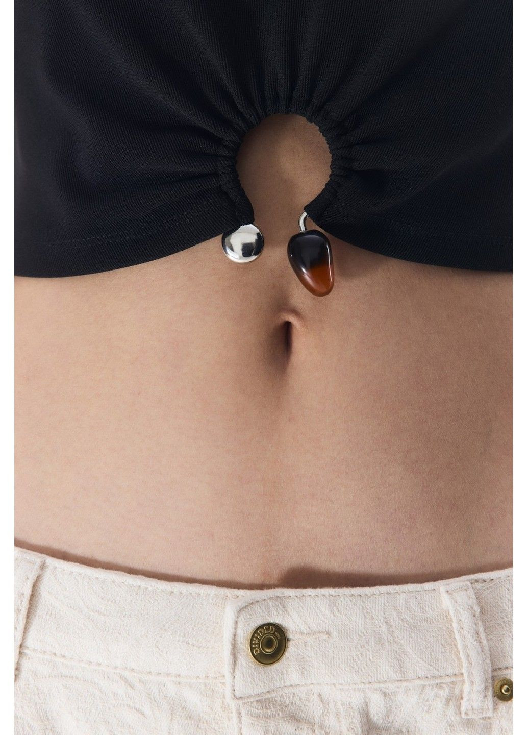 Жіноча трикотажна футболка-топ Н&М (58216) XS Чорна H&M - (323765722)