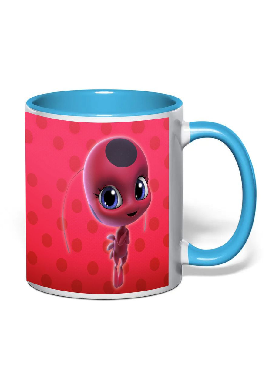 Чашка з друком "Леді Баг" 330 мл (колір блакитний) (35120) No Brand (371774968)