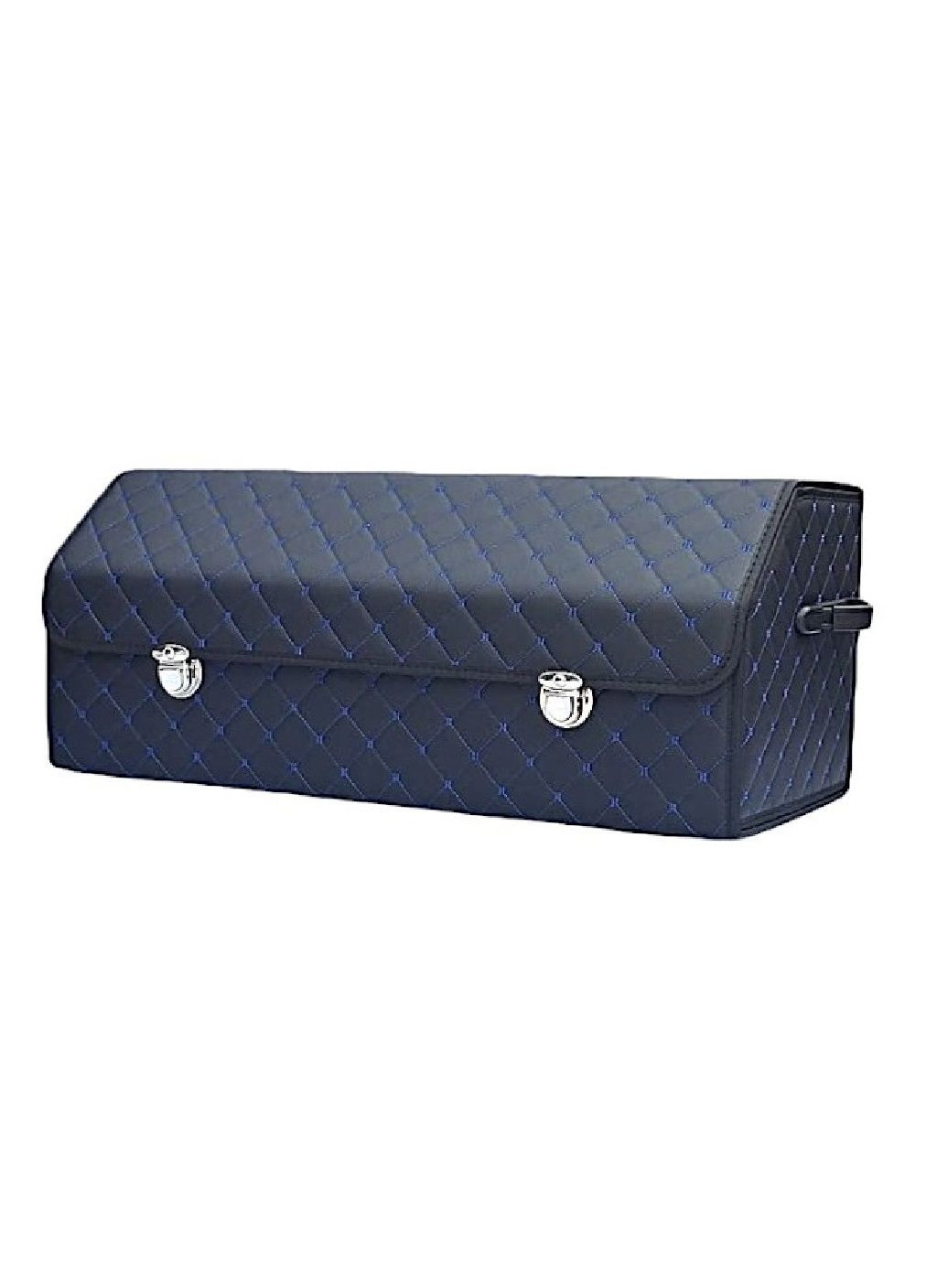 Органайзер сумка бокс кейс в багажник автомобіля складаний із замком ручками 66х32х30 см (476990-Prob) Чорний із синім рядком Unbranded (293148786)