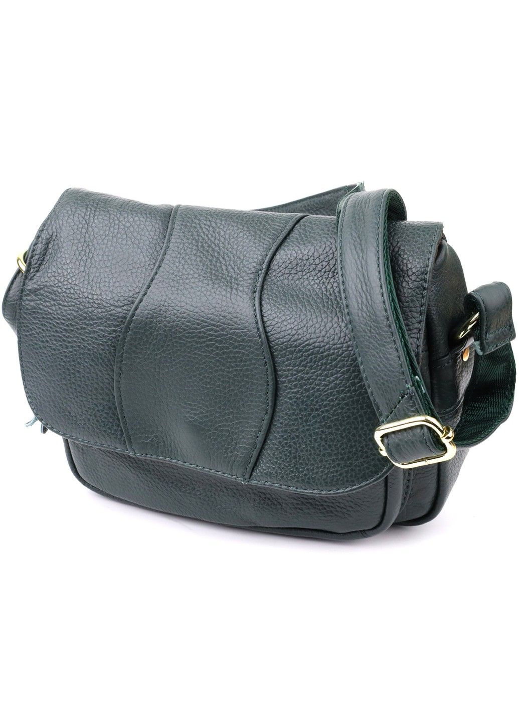 Повседневная женская сумка из натуральной кожи 22970 Зеленый Vintage (357494957)